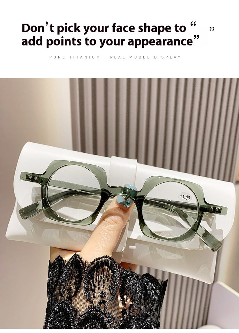 Anti-blue Light Retro Frame Presbyopic Glasses Men Old Reading Glasses