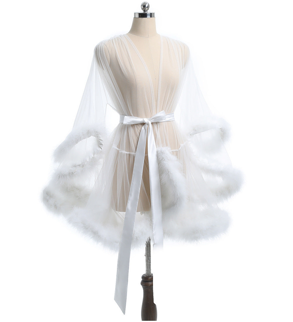 Plus-size Women's Sheer, Openwork, Raw-edge Lingerie And Nightgowns