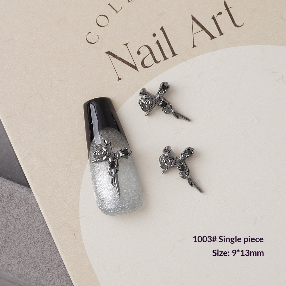 Retro Halloween Zircon Nail Art Accessories