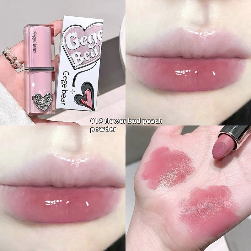 Crystal Transparent Runcai Sandwich Lipstick Glossy Mirror