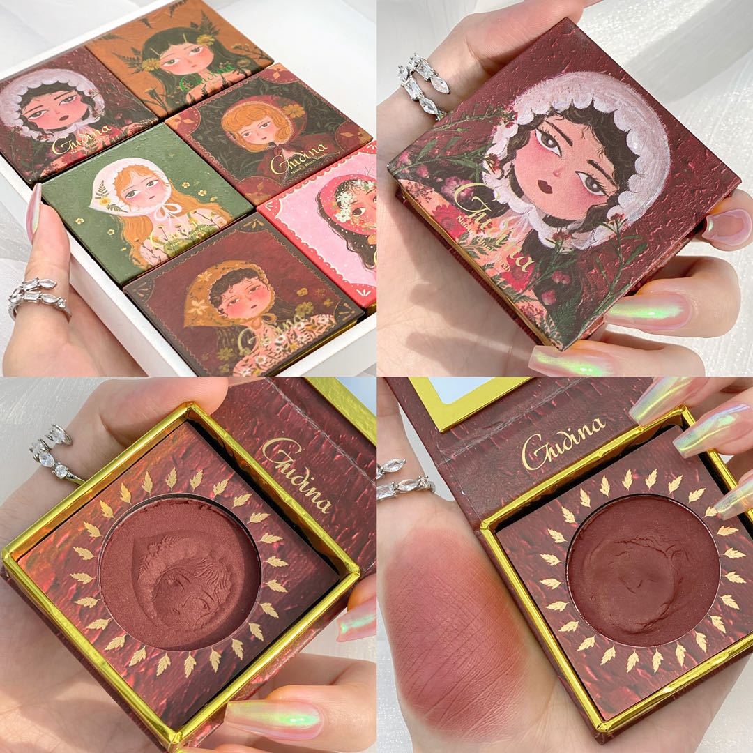 Monochrome Blush Maple Leaf Retro Vitality Girl Nude Makeup Natural Service