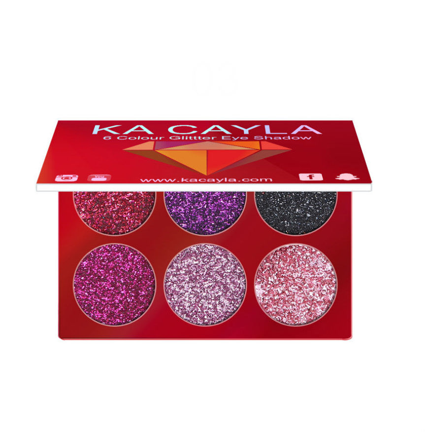 6-color diamond sequins eye shadow tray