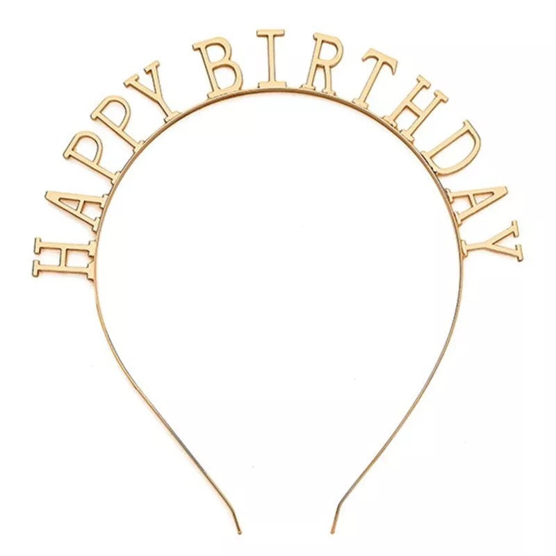 HappyBirtHday Flash Diamond Letter Headband Adult Funny Party Party Hair Accessories Women