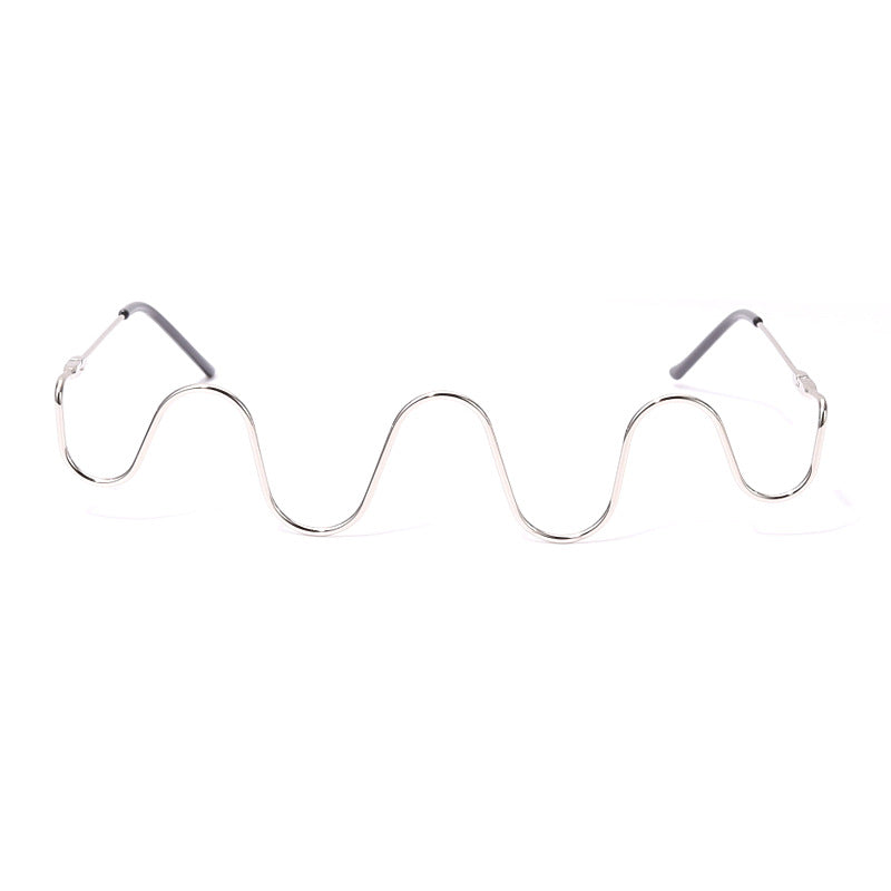 Handmade diamond half-rim glasses