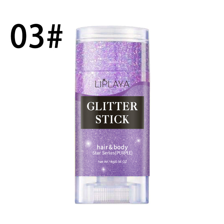 Sequins Stick Three-color Magic Eye Shadow Convenient