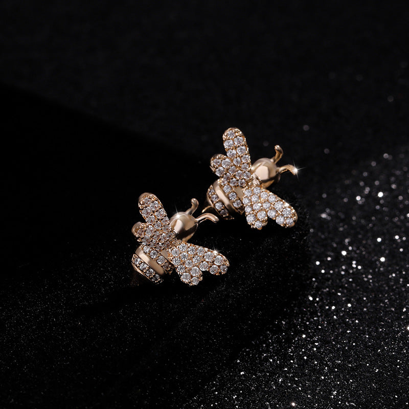 Bee Earrings Simple Girls Compact Temperament