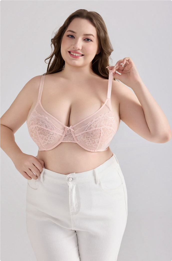 Full Coverage Plus-size Lingerie Lace Bra