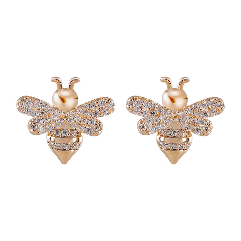 Bee Earrings Simple Girls Compact Temperament