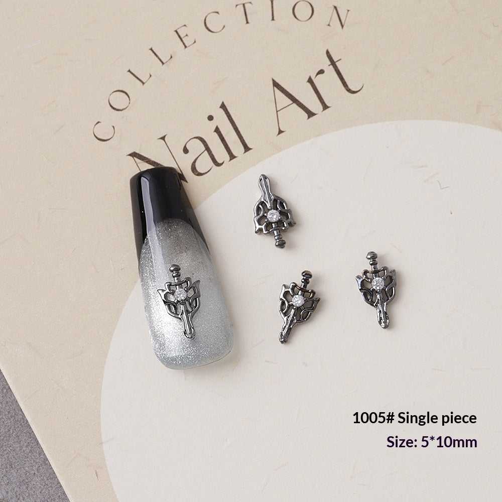 Retro Halloween Zircon Nail Art Accessories