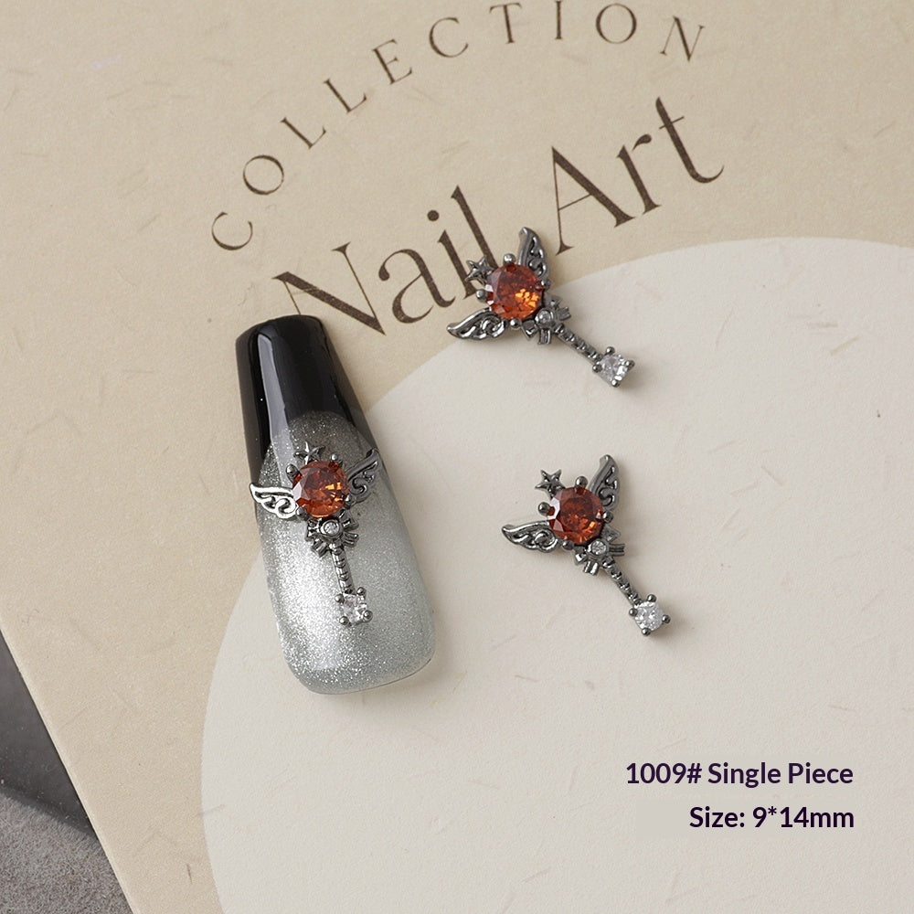 Retro Halloween Zircon Nail Art Accessories