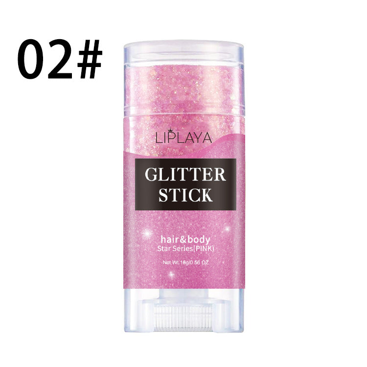 Sequins Stick Three-color Magic Eye Shadow Convenient