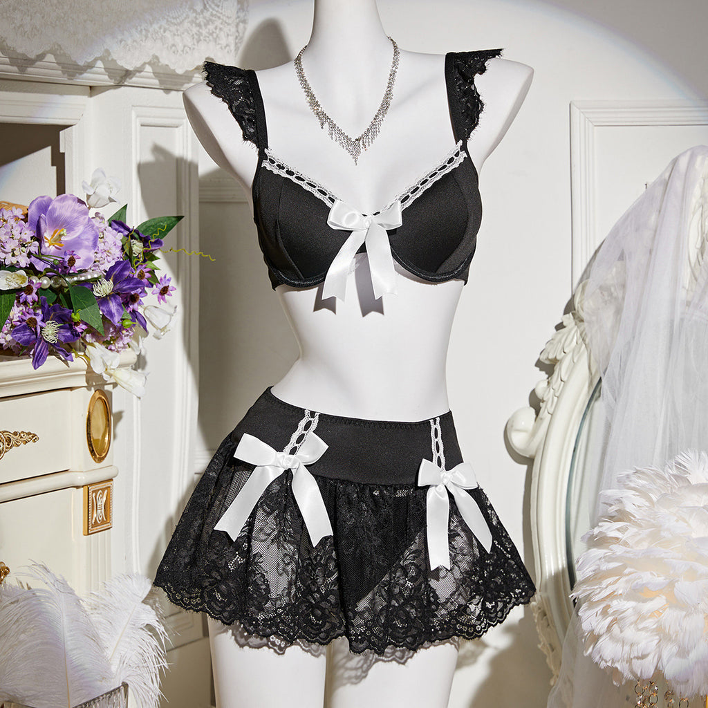 Sexy Lingerie Lace Rabbit Sexy Three-piece Suit