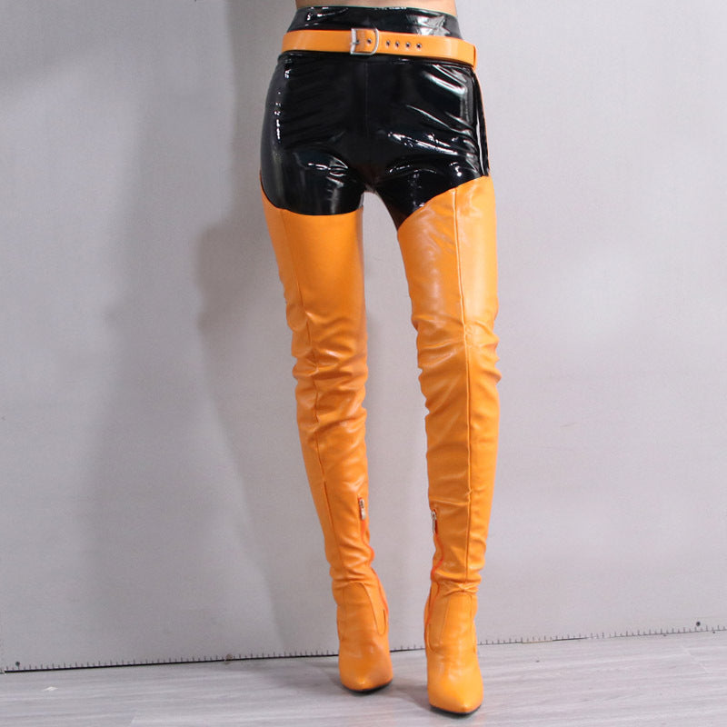 Womens New FallWinter Over-the-Knee Boots With A Sexy Belt Design
