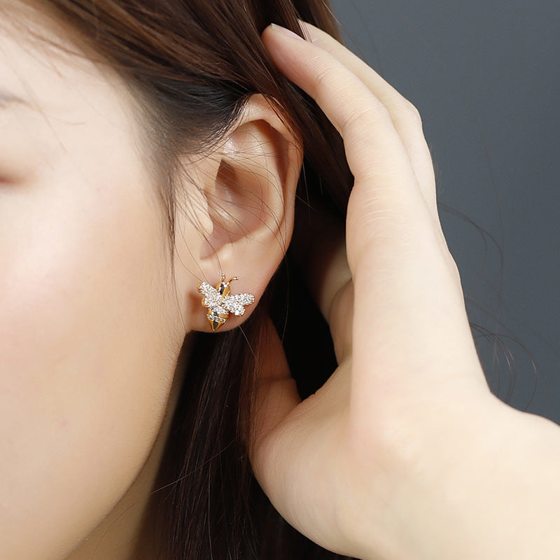 Bee Earrings Simple Girls Compact Temperament