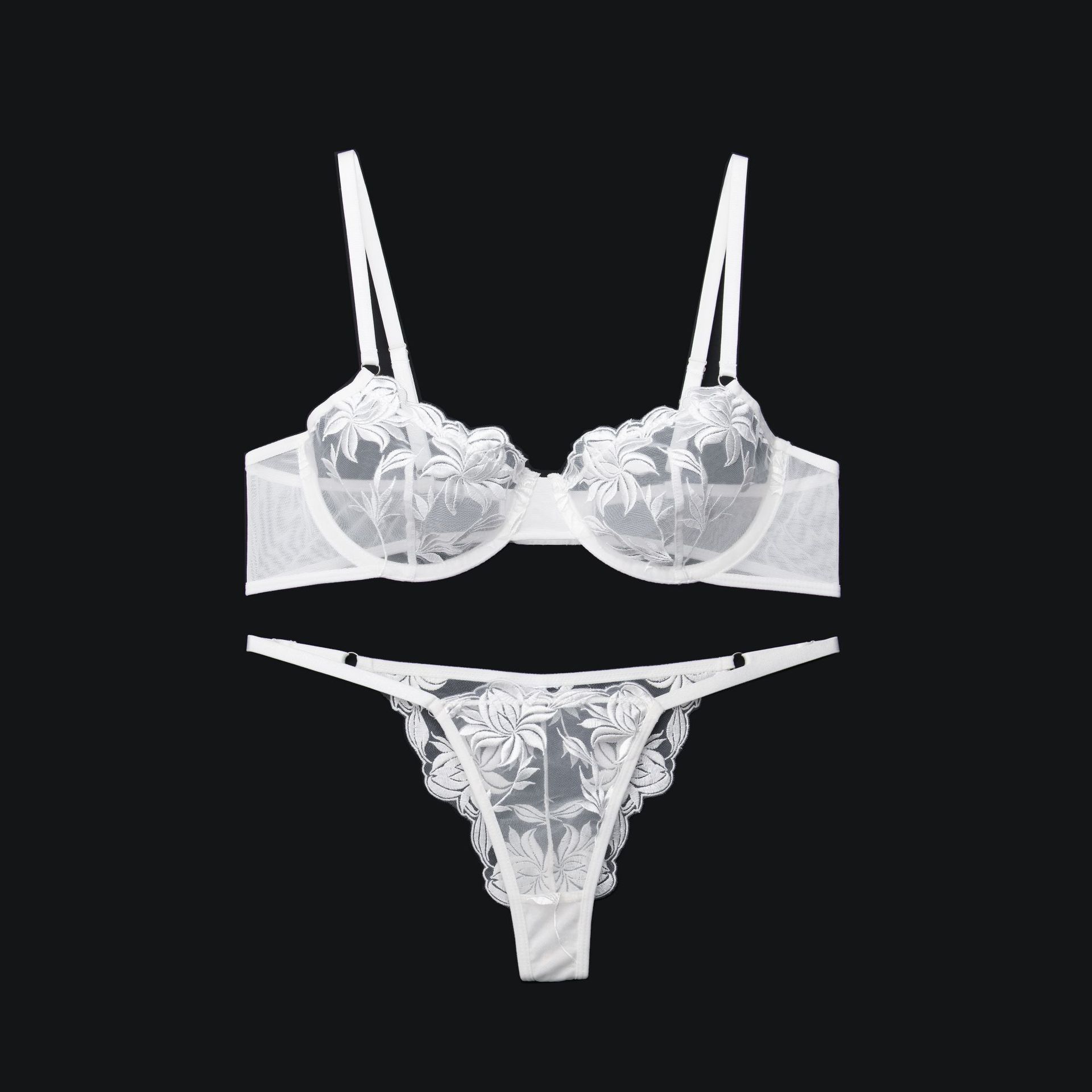 Y Lingerie Womens Underwear Hollowed-Out Sheer Mesh Bra Sexy Bra Lingerie SetIn Stock, Direct Sales