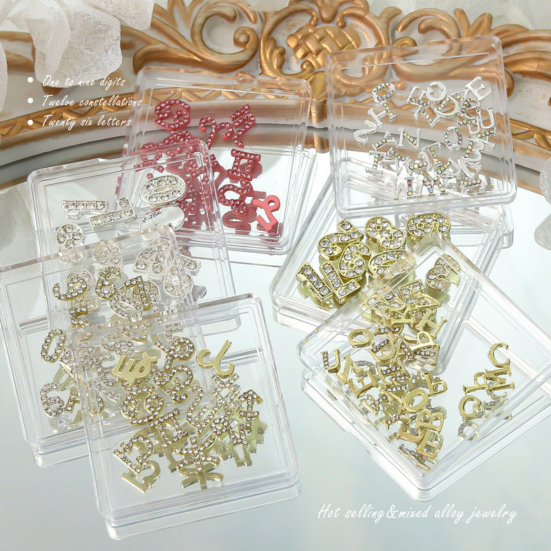 12 Constellation Nail Art Accessories Alloy